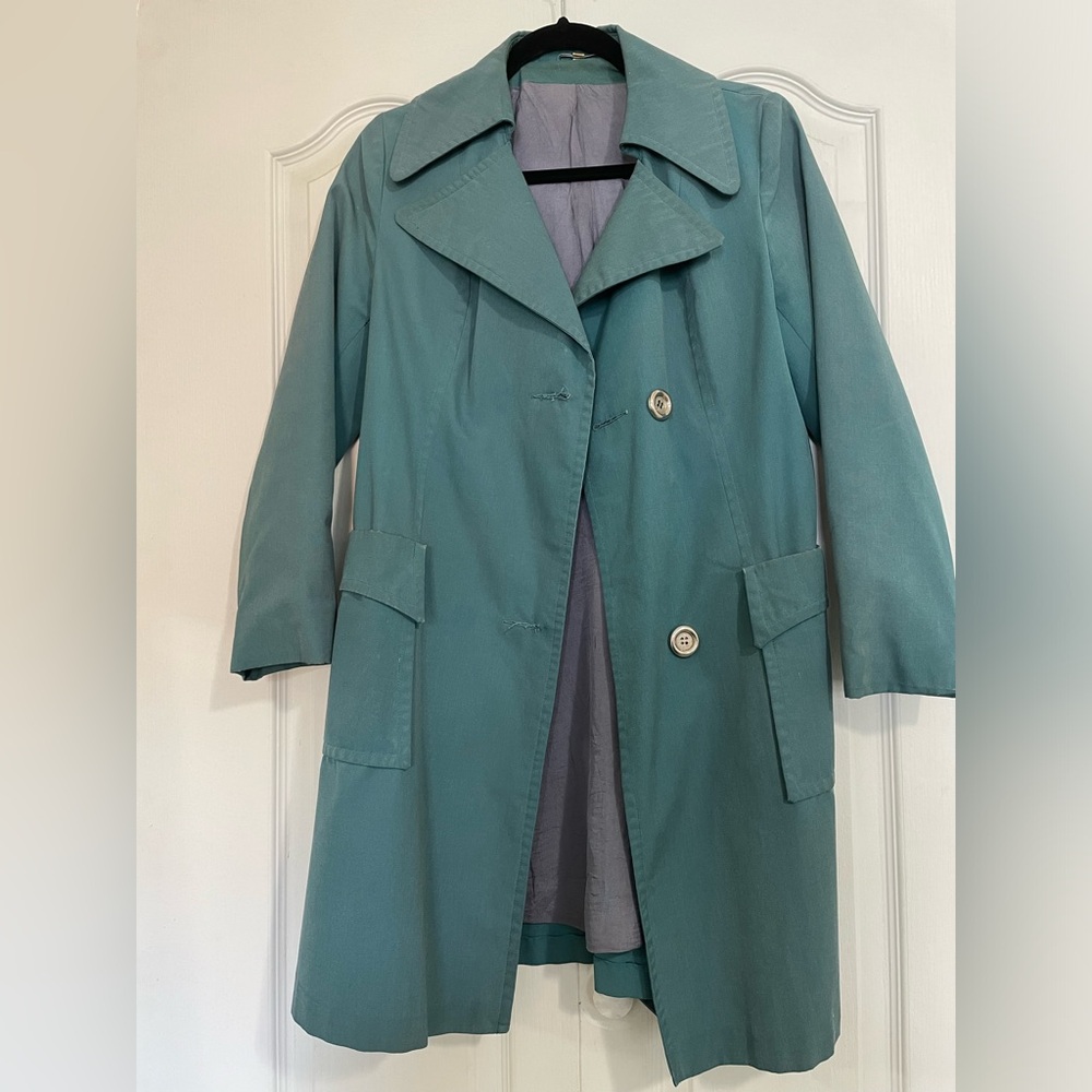Vintage Women’s Teal Trench Coat